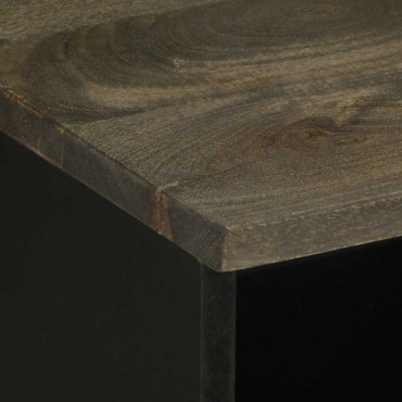 vidaXL Έπιπλο Τηλεόρασης Μαύρο 100x33x46cm από Μασίφ Ξύλο Μάνγκο 1 τεμ.