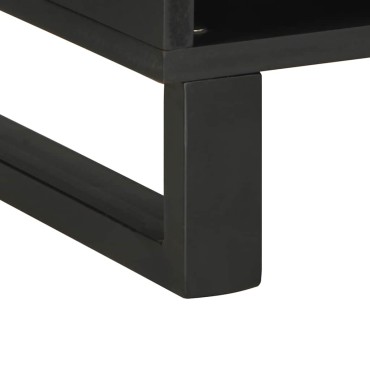 vidaXL Έπιπλο Τηλεόρασης Μαύρο 100x33x46cm από Μασίφ Ξύλο Μάνγκο 1 τεμ.