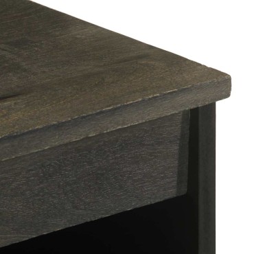 vidaXL Μπουφές Μαύρο 60x33x75cm Μασίφ Ξύλο Μάνγκο