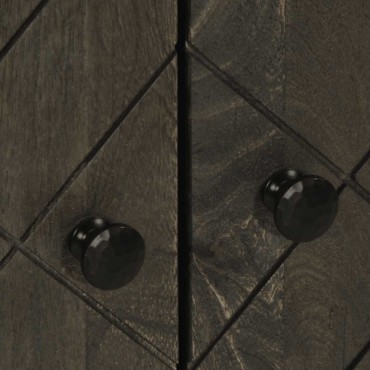 vidaXL Μπουφές Μαύρο 60x33x75cm Μασίφ Ξύλο Μάνγκο