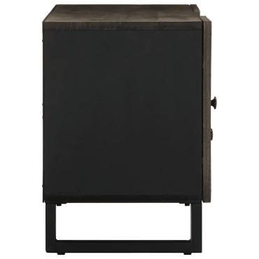vidaXL Έπιπλο Τηλεόρασης Μαύρο 105x33x46cm από Μασίφ Ξύλο Μάνγκο 1 τεμ.