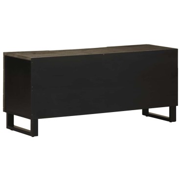 vidaXL Έπιπλο Τηλεόρασης Μαύρο 105x33x46cm από Μασίφ Ξύλο Μάνγκο 1 τεμ.