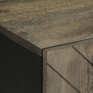 vidaXL Έπιπλο Τηλεόρασης Μαύρο 105x33x46cm από Μασίφ Ξύλο Μάνγκο 1 τεμ.