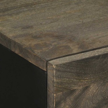 vidaXL Μπουφές Μαύρο 60x33x75cm Μασίφ Ξύλο Μάνγκο 1 τεμ.