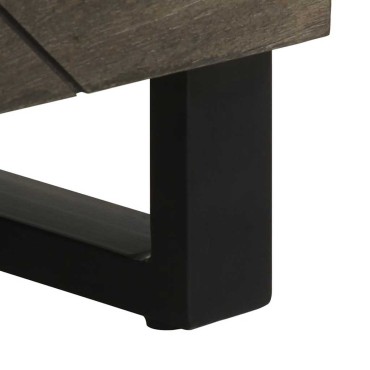 vidaXL Μπουφές Μαύρο 60x33x75cm Μασίφ Ξύλο Μάνγκο 1 τεμ.
