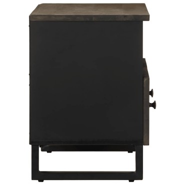 vidaXL Έπιπλο Τηλεόρασης Μαύρο 70x33x46cm από Μασίφ Ξύλο Μάνγκο 1 τεμ.