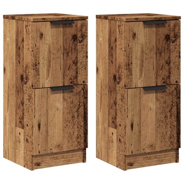vidaXL Ντουλάπια 2 τεμ. Παλαιό ξύλο 30x30x70cm Επεξεργασμένο Ξύλο
