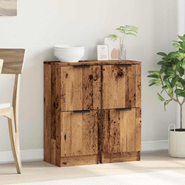 vidaXL Ντουλάπια 2 τεμ. Παλαιό ξύλο 30x30x70cm Επεξεργασμένο Ξύλο
