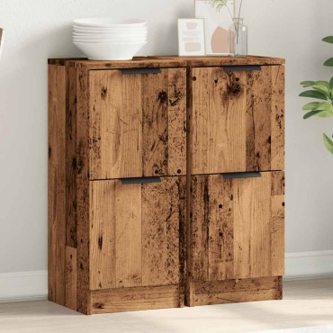 vidaXL Ντουλάπια 2 τεμ. Παλαιό ξύλο 30x30x70cm Επεξεργασμένο Ξύλο