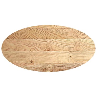 vidaXL Επιτραπέζια επιφάνεια 120x60x4cm από Μασίφ Ξύλο Δρυός Οβάλ