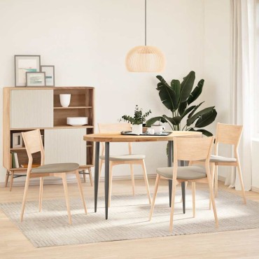 vidaXL Επιτραπέζια επιφάνεια 120x60x4cm από Μασίφ Ξύλο Δρυός Οβάλ