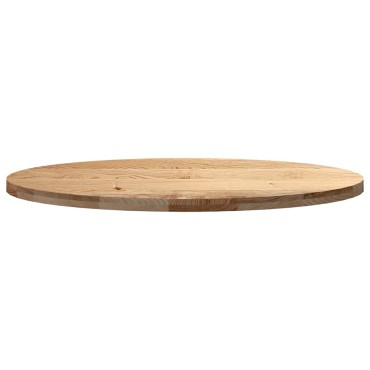 vidaXL Επιτραπέζια επιφάνεια 120x60x4cm από Μασίφ Ξύλο Δρυός Οβάλ