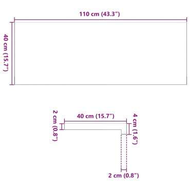 vidaXL Περβάζια παραθύρων 2 τεμ. Σκ. Καφέ 110x40x2εκ. Μασίφ Ξύλο Δρυός
