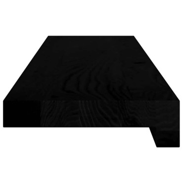 vidaXL Περβάζια παραθύρων 2 τεμ. Σκ. Καφέ 80x15x2 εκ. Μασίφ Ξύλο Δρυός