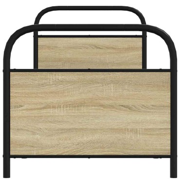 vidaXL Πλαίσιο Κρεβατιού Χωρ. Στρώμα Sonoma Δρυς 75x190εκ Επεξ. Ξύλο