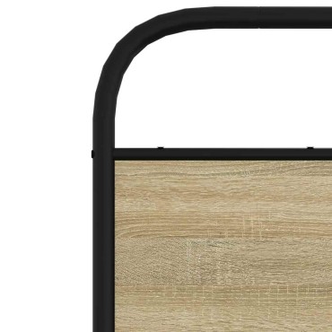 vidaXL Κεφαλάρι Sonoma Δρυς Ατσάλινο/Επεξεργασμένο Ξύλο 142x100cm 1 τεμ.
