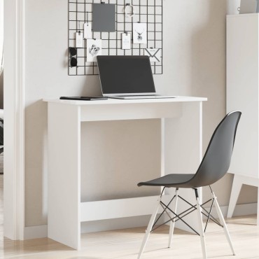 vidaXL Γραφείο Λευκό 80x40x75cm από Μοριοσανίδα 1 τεμ.