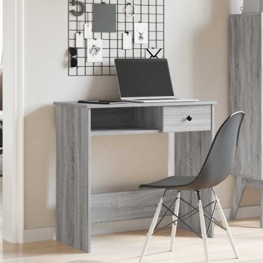 vidaXL Γραφείο Γκρι Sonoma 80x40x75cm από Επεξεργασμένο Ξύλο 1 τεμ.