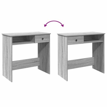vidaXL Γραφείο Γκρι Sonoma 80x40x75cm από Επεξεργασμένο Ξύλο 1 τεμ.
