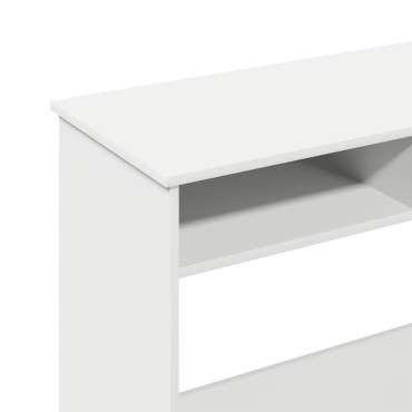 vidaXL Γραφείο Λευκό 80x40x75cm από Μοριοσανίδα 1 τεμ.