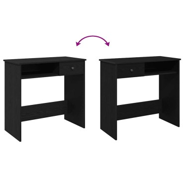 vidaXL Γραφείο Μαύρο 80x40x75cm από Μοριοσανίδα 1 τεμ.