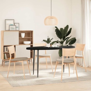 vidaXL Επιτραπέζια επιφάνεια Σκούρο Καφέ 140x60x4cm Ξύλο Δρυός Οβάλ