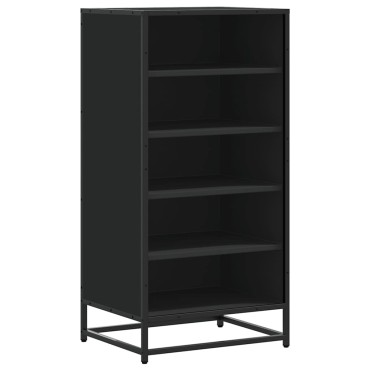 vidaXL Παπουτσοθήκη Μαύρο 48x38x97,5cm από Επεξεργασμένο Ξύλο