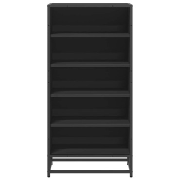 vidaXL Παπουτσοθήκη Μαύρο 48x38x97,5cm από Επεξεργασμένο Ξύλο