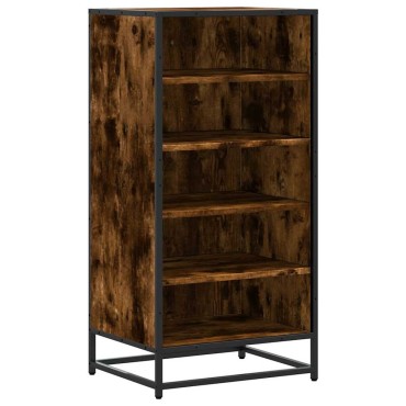 vidaXL Παπουτσοθήκη Καπνιστή Δρυς 48x38x97,5cm Επεξεργασμένο Ξύλο