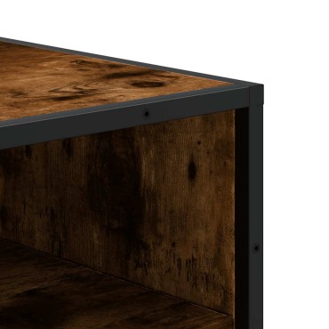 vidaXL Παπουτσοθήκη Καπνιστή Δρυς 48x38x97,5cm Επεξεργασμένο Ξύλο