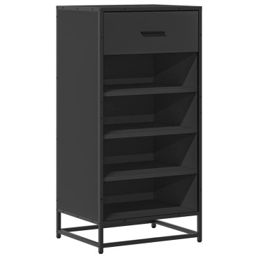 vidaXL Παπουτσοθήκη Μαύρο 48x38x97,5cm από Επεξεργασμένο Ξύλο