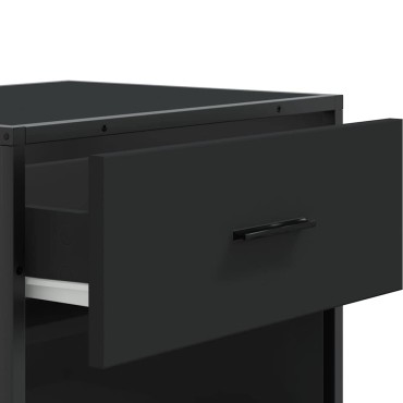 vidaXL Παπουτσοθήκη Μαύρο 48x38x97,5cm από Επεξεργασμένο Ξύλο