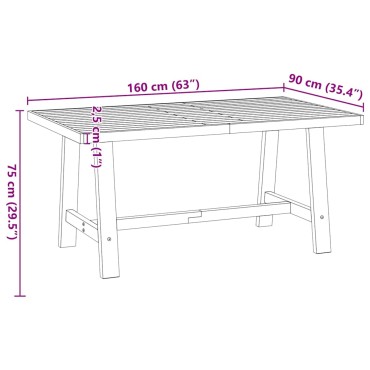 vidaXL Τραπεζαρία NOAIN με πόδια σχήματος Α 160x90x75cm 1 τεμ.