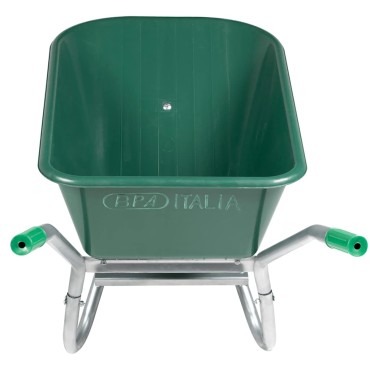 vidaXL Καροτσάκι πράσινο 90 L 150 kg από γαλβανισμένο χάλυβα πλαστικό