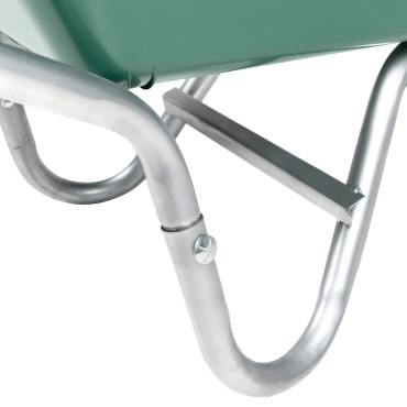 vidaXL Καροτσάκι πράσινο 90 L 150 kg από γαλβανισμένο χάλυβα πλαστικό