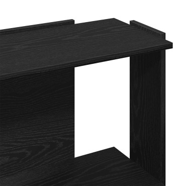 vidaXL Βιβλιοθήκη 3 Επιπέδων Μαύρη 60x30x80cm από Επεξεργ. Ξύλο 1 τεμ.