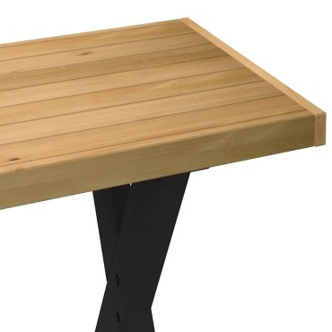 vidaXL Γραφείο NOAIN με πόδια σχήματοςx120x50x75cm μασίφ ξύλο πεύκο 1 τεμ.