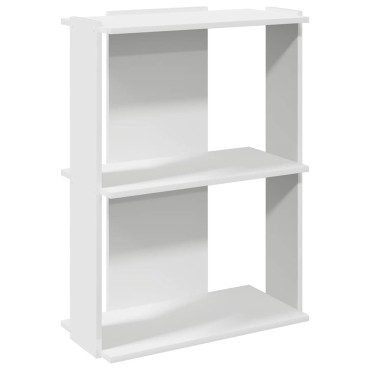 vidaXL Βιβλιοθήκη 3 επιπέδων Λευκό 60x30x80cm Ξύλινη κατασκευή 1 τεμ.