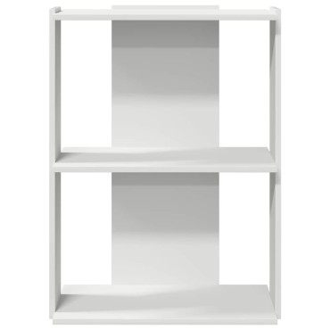 vidaXL Βιβλιοθήκη 3 επιπέδων Λευκό 60x30x80cm Ξύλινη κατασκευή 1 τεμ.