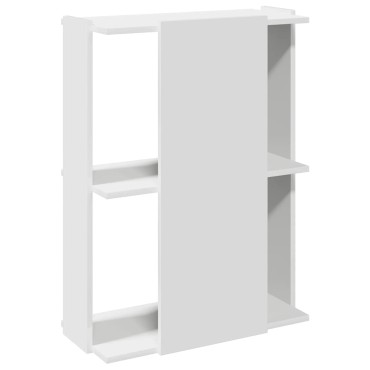 vidaXL Βιβλιοθήκη 3 επιπέδων Λευκό 60x30x80cm Ξύλινη κατασκευή 1 τεμ.