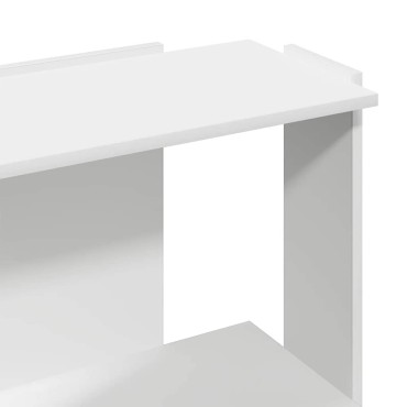 vidaXL Βιβλιοθήκη 3 επιπέδων Λευκό 60x30x80cm Ξύλινη κατασκευή 1 τεμ.