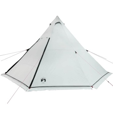 vidaXL Σκηνή Οικογενειακή Tipi 8 Ατ. Αδιάβροχη Λευκή Ύφασμα Συσκότισης