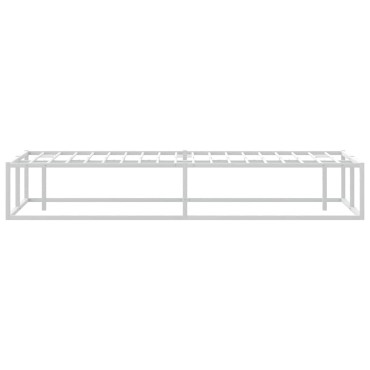 vidaXL Πλαίσιο κρεβατιού χωρίς στρώμα Λευκό 140x200 cm Μεταλλικό