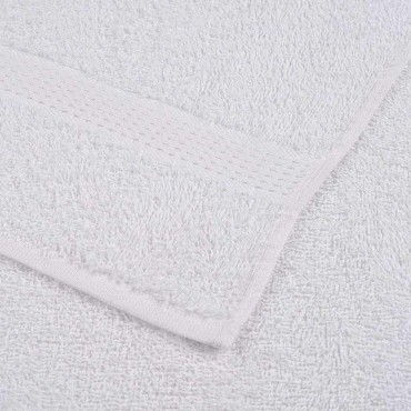 vidaXL Πετσέτες 25 τεμάχια Λευκό 100x200 εκ. 360 γρ/μ² 100% βαμβάκι