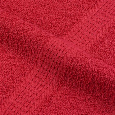 vidaXL Πετσέτες 2 τεμάχια Κόκκινο 100x200 εκ. 360 γρ/μ² 100% βαμβάκι