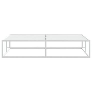 vidaXL Πλαίσιο κρεβατιού χωρίς στρώμα Λευκό 160x200 cm Μεταλλικό
