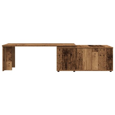 vidaXL Τραπεζάκι Σαλονιού Παλιό ξύλο 150x50x35cm από Μοριοσανίδα 1 τεμ.