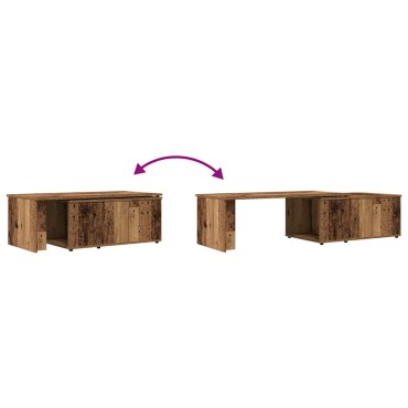 vidaXL Τραπεζάκι Σαλονιού Παλιό ξύλο 150x50x35cm από Μοριοσανίδα 1 τεμ.