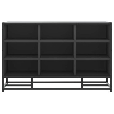 vidaXL Παπουτσοθήκη Μαύρη 84x40x53,5cm από Επεξεργασμένο Ξύλο μέταλλο 1 τεμ.