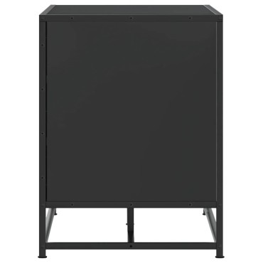 vidaXL Παπουτσοθήκη Μαύρη 84x40x53,5cm από Επεξεργασμένο Ξύλο μέταλλο 1 τεμ.